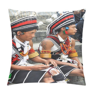 Personality  Naga Tribe Men At Hornbill Festival, Kohima, Kisama Village, Nagaland, North East, India     Pillow Covers