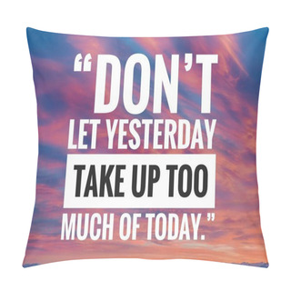 Personality  Inspirational Quote About Life With Sky Background, Success Life Quote Pillow Covers