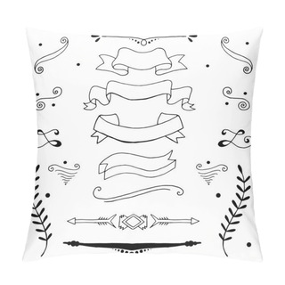 Personality  Set Of Hand Drawn Vignettes In Vintage Style Pillow Covers
