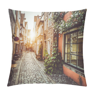 Personality  Old Town In Europe At Sunset With Retro Vintage Filter Effect Pillow Covers