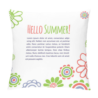 Personality  Card Hello Summer Pillow Covers