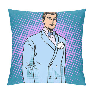Personality  The Groom In A Wedding Suit Pillow Covers
