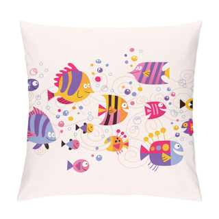 Personality  Fish Pattern Pillow Covers