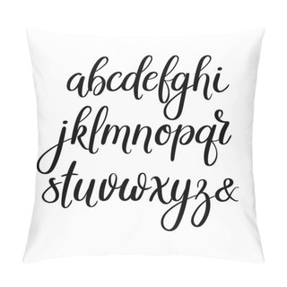 Personality  Handwritten Brush Letters. ABC. Modern Calligraphy. Hand Lettering Vector Alphabet Pillow Covers