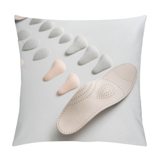 Personality  The Process Of Manufacturing Individual Orthopedic Insoles For People With Foot Diseases, Flat Feet. Close-up Of The Insole And Accessories For It. Pillow Covers