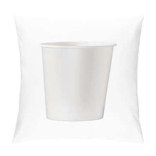 Personality  Blank White Paper Cup Isolated On White Background With Clipping Path Pillow Covers