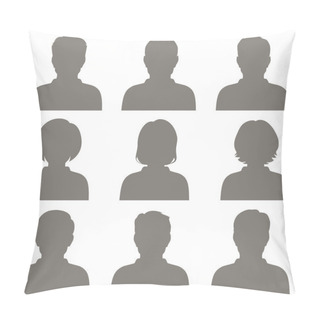 Personality  Vector Avatar, Profile Icon, Head Silhouette Pillow Covers