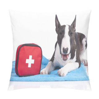 Personality  Cute Dog With First Aid Kit Pillow Covers