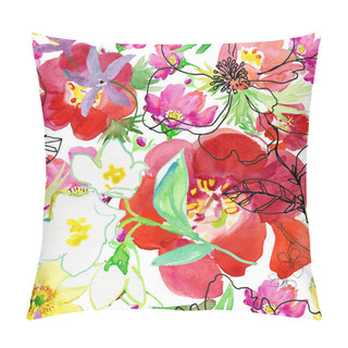 Personality  Flowers Garden Pattern Background. Pillow Covers