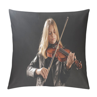 Personality  Girl With Violin Pillow Covers