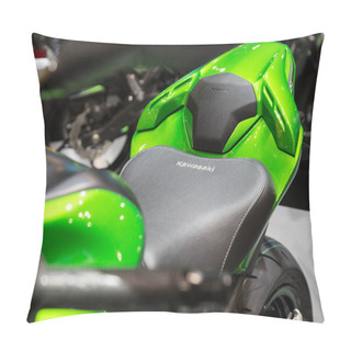Personality  Detail Of Motorbike At EICMA 2017 In Milan, Italy Pillow Covers
