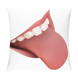 Personality  Open Mouth, Tooth And Tongue Pillow Covers