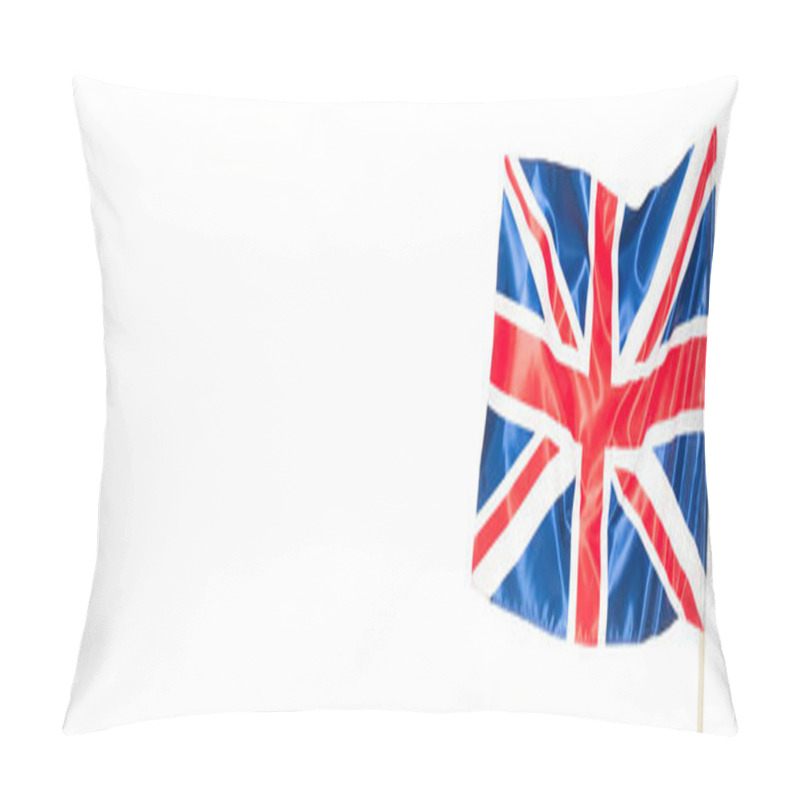 Personality  blue flag of united kingdom with red cross isolated on white, banner pillow covers