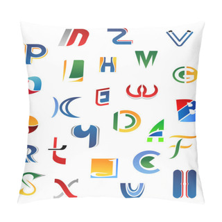 Personality  Alphabet Letters And Icons Pillow Covers