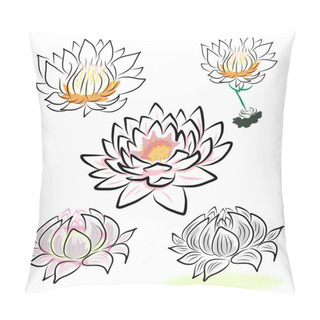 Personality  Hand Drawing Flowers Pillow Covers