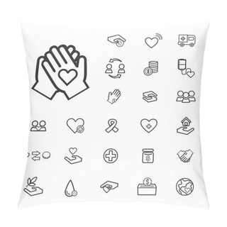 Personality   Medical And Financial Icons Pillow Covers