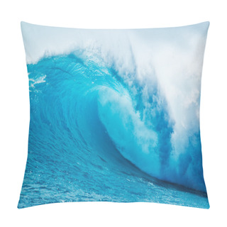 Personality  Beautiful Blue Ocean Wave Tube Pillow Covers