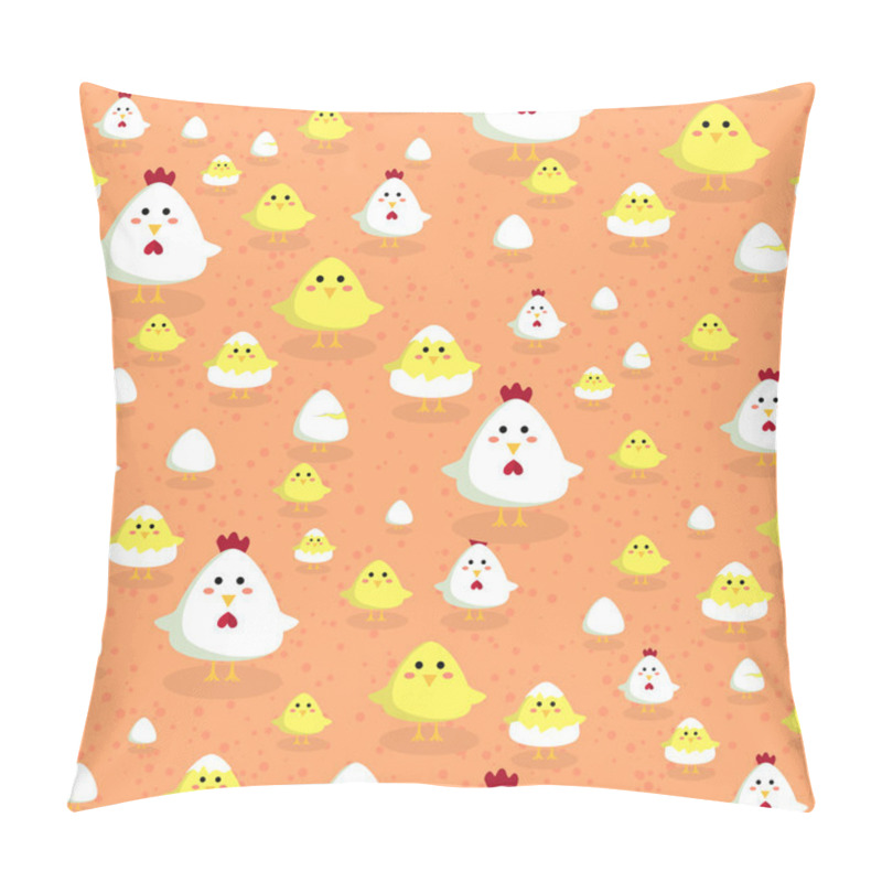 Personality  Chicken Seamless Pattern Orange pillow covers