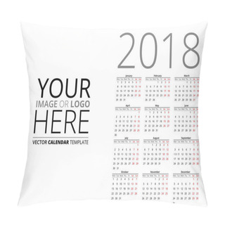 Personality  Calendar 2018 Vector Pillow Covers