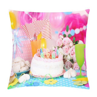 Personality  Festive Table Setting For Birthday On Celebratory Decorations  Pillow Covers