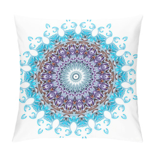 Personality  Oriental Pattern, Mystical Motif, Abstract Background. Fantastic Design, Colorful Digital Art, Geometric Texture. Pillow Covers