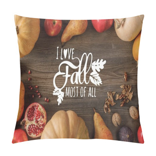 Personality  Frame Of Organic Pumpkins And Fruits Pillow Covers