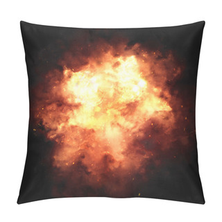 Personality  Fiery Explosion Over A Black Background. Pillow Covers