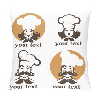 Personality  Man And Woman Happy Chef Pillow Covers