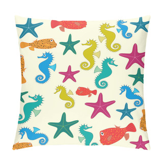 Personality  Sea Animals Vector Pattern Pillow Covers