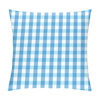 Personality  Blue Gingham Background Pillow Covers
