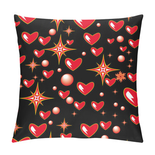 Personality  Beautiful Black Background With Red Elements Pillow Covers