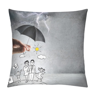 Personality  Life And Family Insurance - Safety Concept Pillow Covers