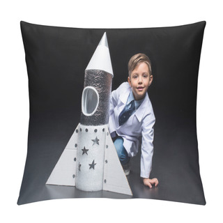 Personality  Little Boy With Rocket Pillow Covers