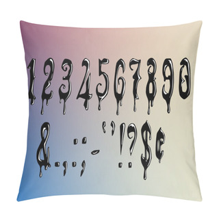 Personality  Wax Black Numbers 0-9 And Punctuation Marks Pillow Covers