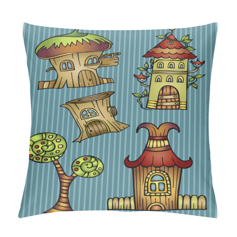 Personality  Cartoon Houses Pillow Covers