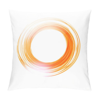 Personality  Vector Abstract Orange Circle.  Logo Design Template .  Pillow Covers