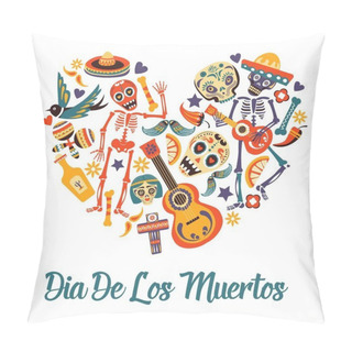 Personality  Day Of Dead, Mexican Holiday Or Fiesta, Dia De Los Muertos Pillow Covers