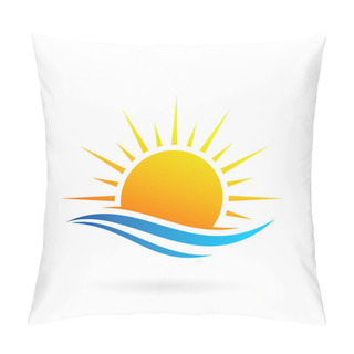 Personality  Sun And Air Shapes, Sun Logo Design Pillow Covers