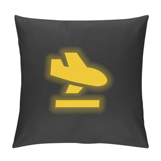 Personality  Arrivals Yellow Glowing Neon Icon Pillow Covers