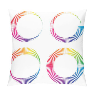 Personality  Circular Color Wheel Icons Pillow Covers