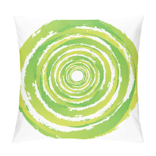 Personality  Grungy, Textured Circle Element. Circular Splatter Shape Pillow Covers