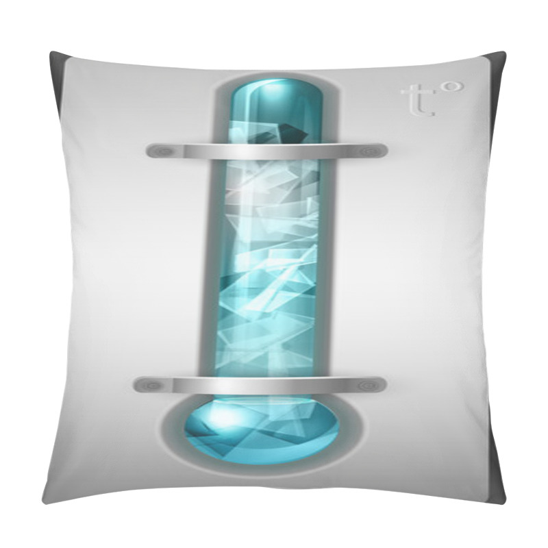 Personality  Blue Thermometer  Vector Illustration  Pillow Covers