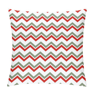 Personality  Seamless Geometric Chevron Pattern, Isolated White Background. Retro Diamond Shapes And Christmas Colours. Design For Wrapping Paper, Holiday Greetings, Scrapbooking, Christmas, New Year Celebration. Pillow Covers