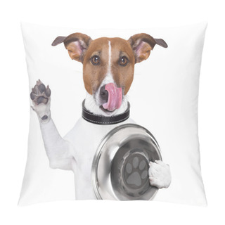 Personality  Hungry Dog With Bowl  Pillow Covers