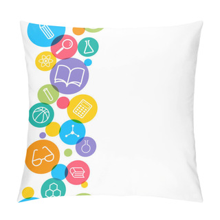 Personality  Vector Seamless Background. Science And Education Concept. Set O Pillow Covers