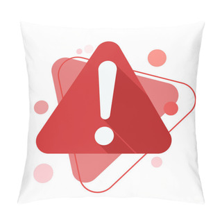 Personality  Exclamation Danger Sign, Vector Illustration  Pillow Covers