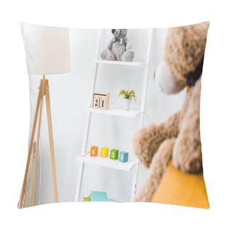 Personality  Modern Interior Of Nursery Room With Rack And Toys Pillow Covers