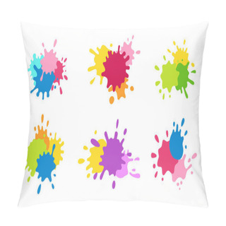Personality  Collection Paint Splash Colorful Spatters Ink Set Pillow Covers