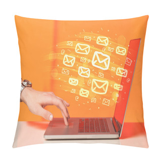 Personality  Concept Of Sending E-mails Pillow Covers