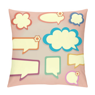 Personality  Vector Set Of Colored Speech Bubbles. Pillow Covers